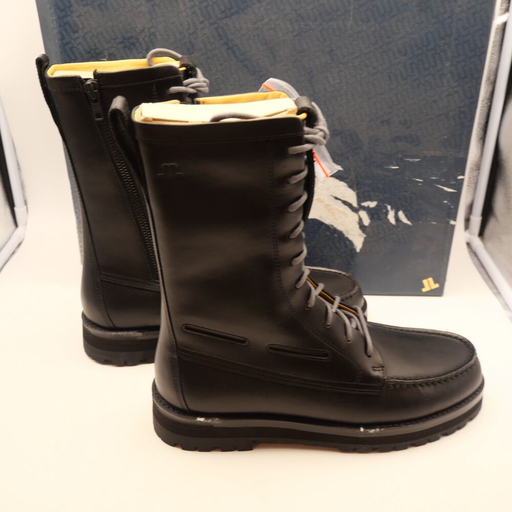 Sperry X John Legend Men's 10  Black Tall Boots  Moc Toe Lace Up Leather NEW - Picture 6 of 11